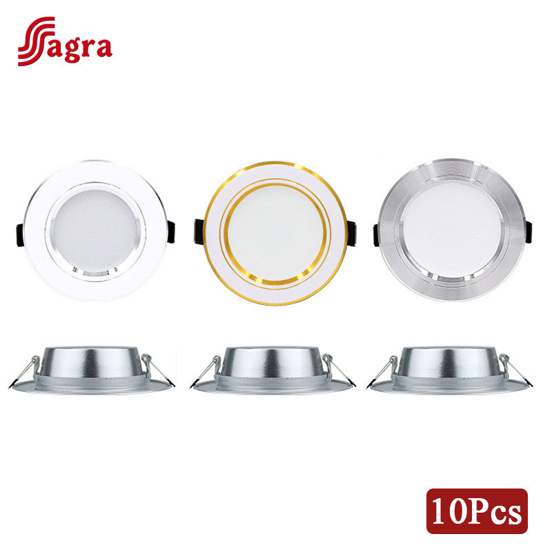 LED Downlight 220V Round LED Spot Light 5W 7W 9W 12W 15W 18W Recessed 10pcs/lot LED Ceiling Downlight Light Cold Warm White Lamp