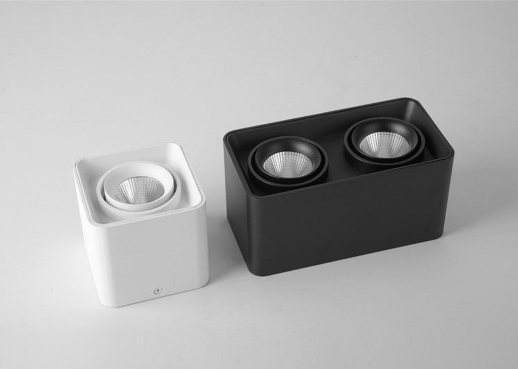 Square COB LED dimmable Downlights 10W 15W 20W 30W Surface Mounted LED Ceiling Lamps Spot Light LED Downlights AC85V-265V