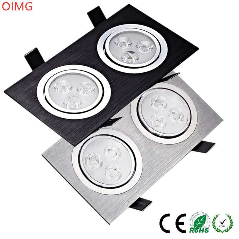 Dimmable Square LED Downlight 12W 20W 28W Recessed High power LED Ceiling Lamp Spot light AC85-265V Indoor Lighting