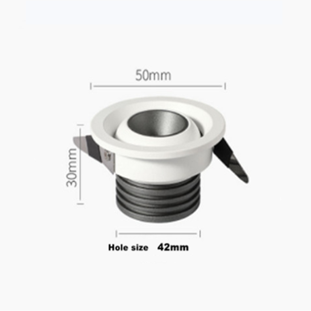 Dimmable 3W 5W LED COB Sopt Light 24° Mini Downlight 85-265V Ceiling Lamp For Home Shopping Mall Hotel Office Lighting