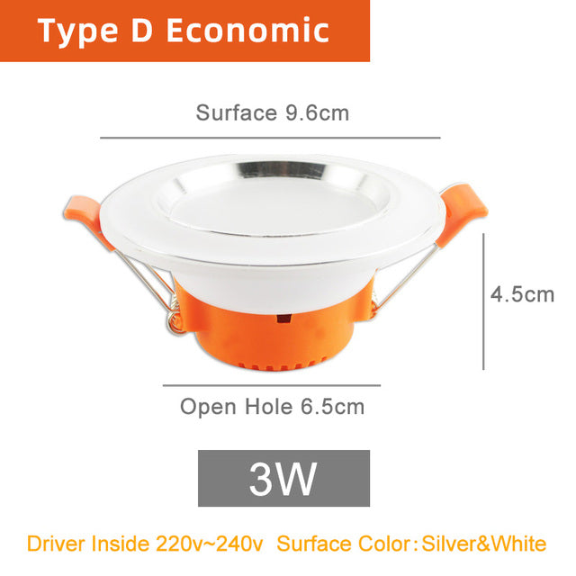 Kaguyahime 220V 110V Aluminum LED Downlights 3W 5W 10W 15W Led Lamp Living Room High Bright LED Spot Down Light Indoor Lighting