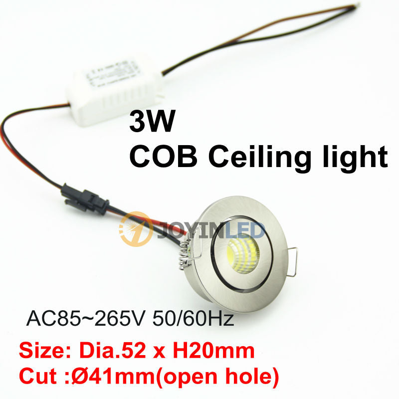 CE ROSH black color 3*1W round mini cob led spotlight Downlight Cold White Warm White Spotlight