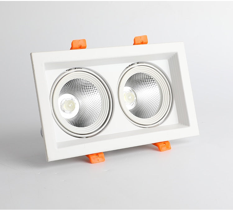 Super Bright Square Dimmable COB LED Recessed Downlight 10W/20W 3000K/4000K/6000K Ceiling Spot Lamp AC110 220V Home Decor