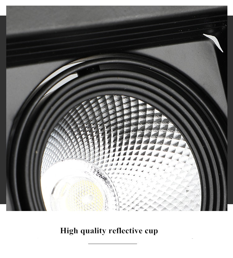 Super Bright Square Dimmable COB LED Recessed Downlight 10W/20W 3000K/4000K/6000K Ceiling Spot Lamp AC110 220V Home Decor