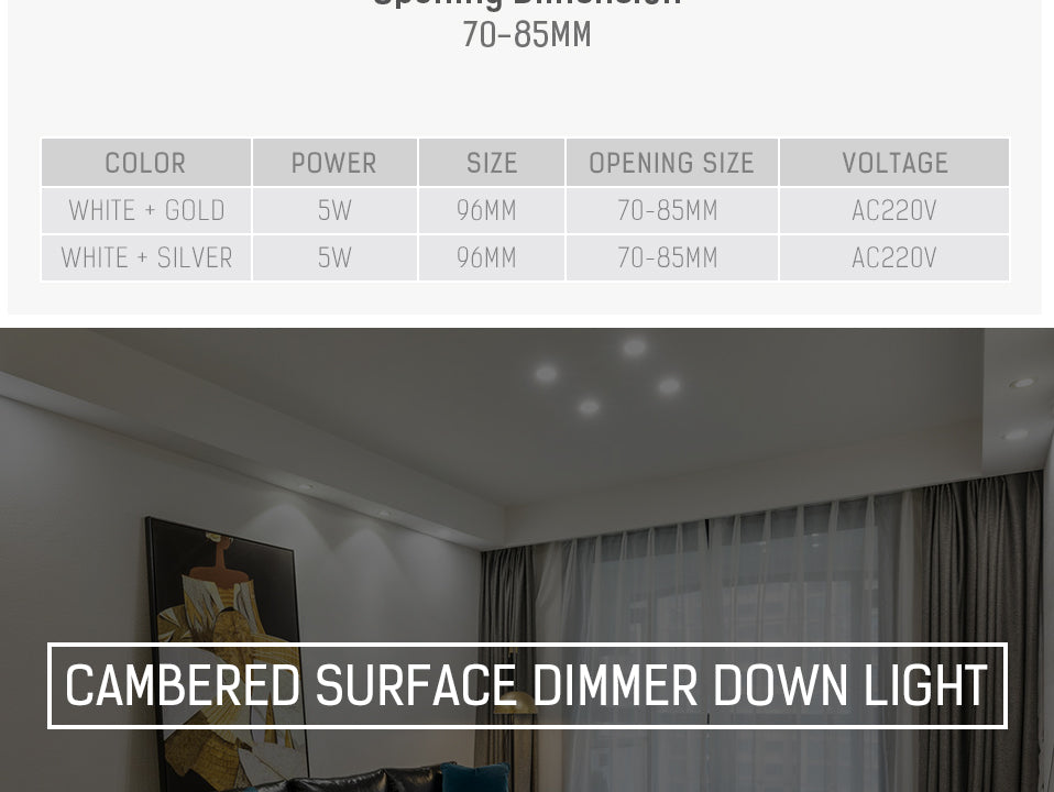 LED Downlight Ultra Thin 2.5inch Tri-color Down light Aluminum Indoor Bedroom AC220V 5W Office Lightings Lamp LED Spot Light