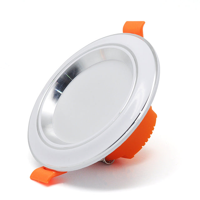 LED Downlight Ultra Thin 2.5inch Tri-color Down light Aluminum Indoor Bedroom AC220V 5W Office Lightings Lamp LED Spot Light