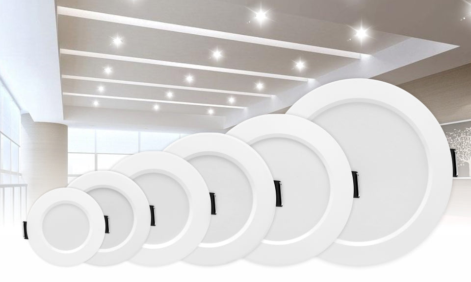 Led Downlight 220V Recessed 10pcs/lot 3W 5W 7W 9W 12W 15W Ceiling Light 3/4/5 inch Round Led Panel Down Light Spotlight Lighting