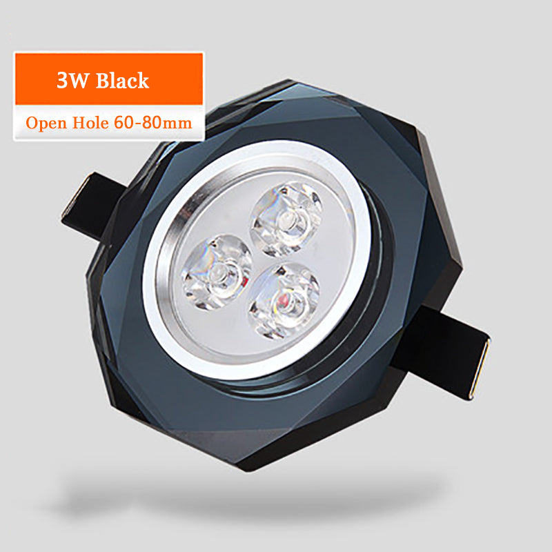 Led Crystal Ceiling Lamp Recessed Bedroom Luxury 3W Downlight Living Room Aisle Balcony Decoration Spot Lighting Luminaire