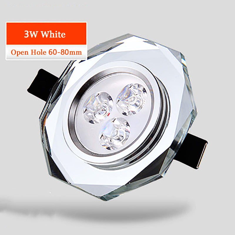 Led Crystal Ceiling Lamp Recessed Bedroom Luxury 3W Downlight Living Room Aisle Balcony Decoration Spot Lighting Luminaire