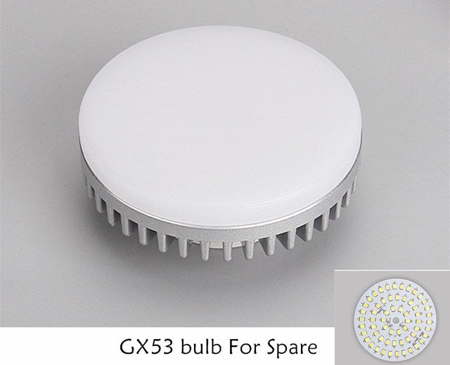 GX53 Bulb Recessed Spot Lamp Led Downlight Bulb Replaceable Ceiling Lamp Lighting Angle 45 degree Rotate For Living Room Bedroom