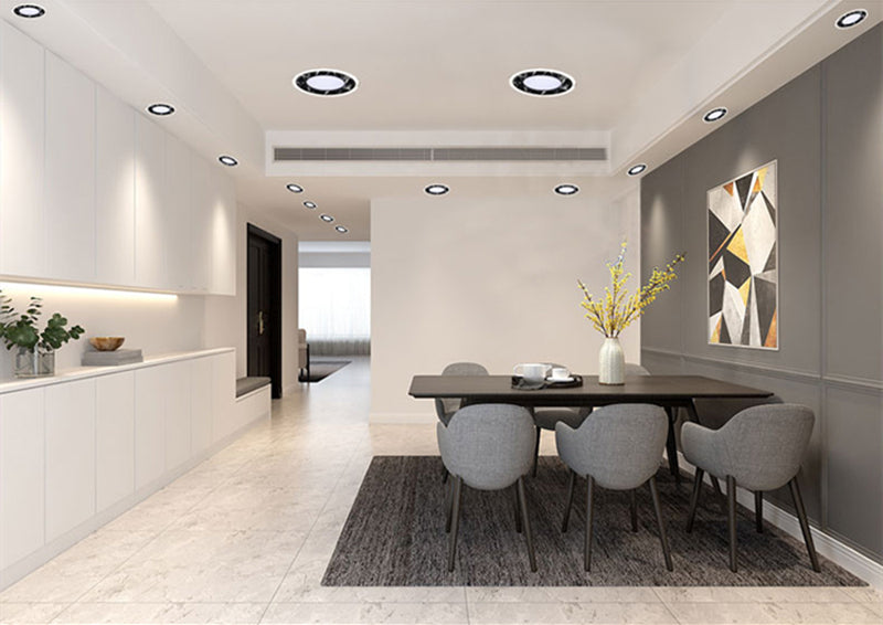 QIUBOSS Modern LED Grille Light AC220V Recessed Led Downlight Dimmable Household Spotlight 30W Embedded Lighting Lamp for Indoor