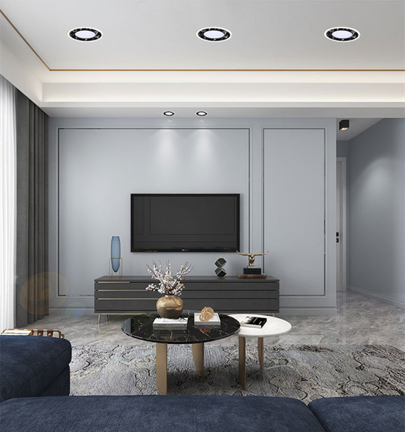 QIUBOSS Modern LED Grille Light AC220V Recessed Led Downlight Dimmable Household Spotlight 30W Embedded Lighting Lamp for Indoor