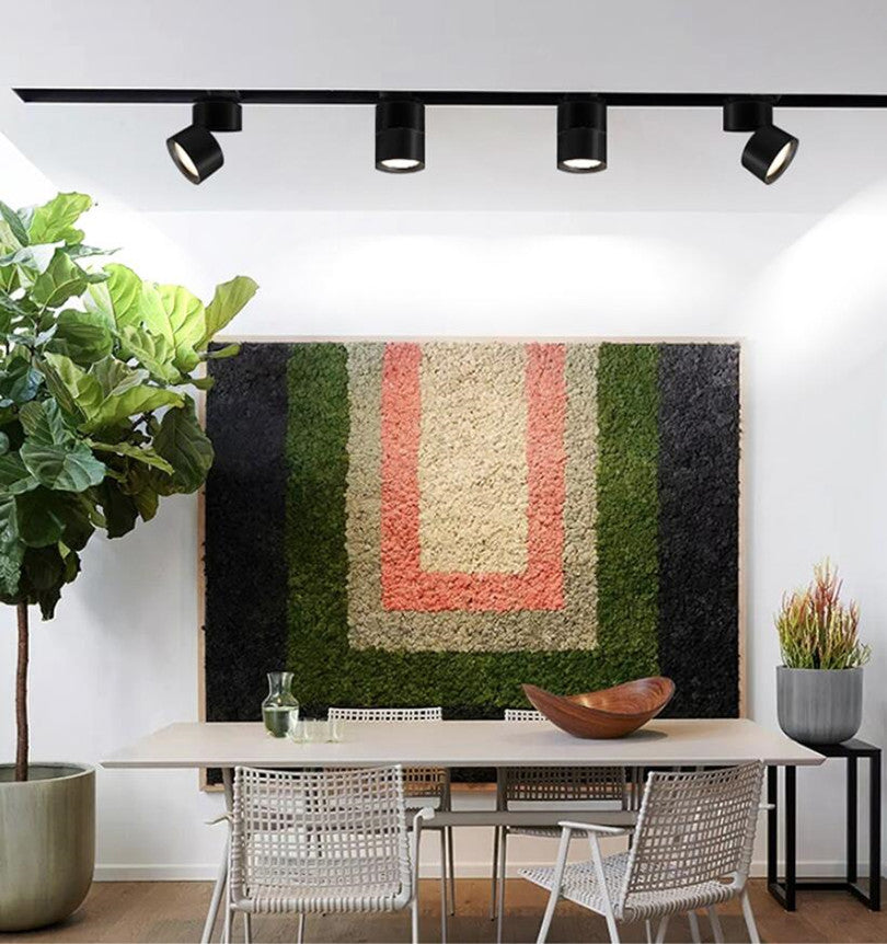 Dimmable 15W 20W LED Track Light Foldable Rotatable Surface Mounted LED Ceiling Lamp Downlight Rail Spotlight White Black Body