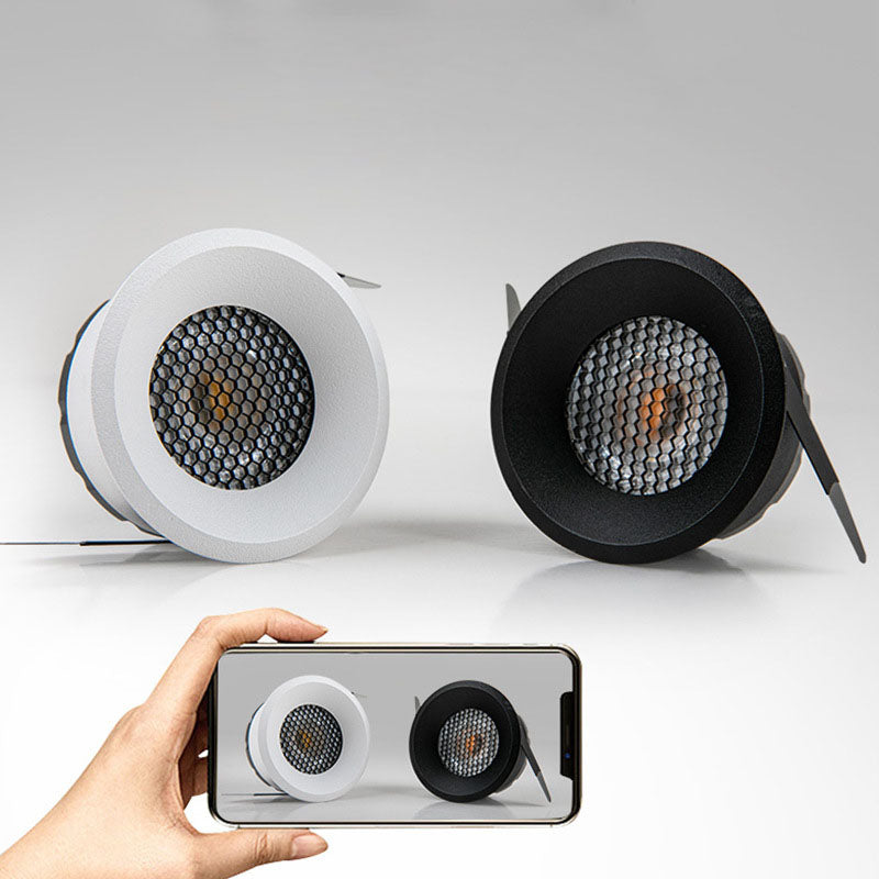 Dimmable Anti-Glare LED COB Recessed Downlight 110v 220v 5W 7W 9W 12W Round White Ceiling Spot Lights for Aisle Pic Background