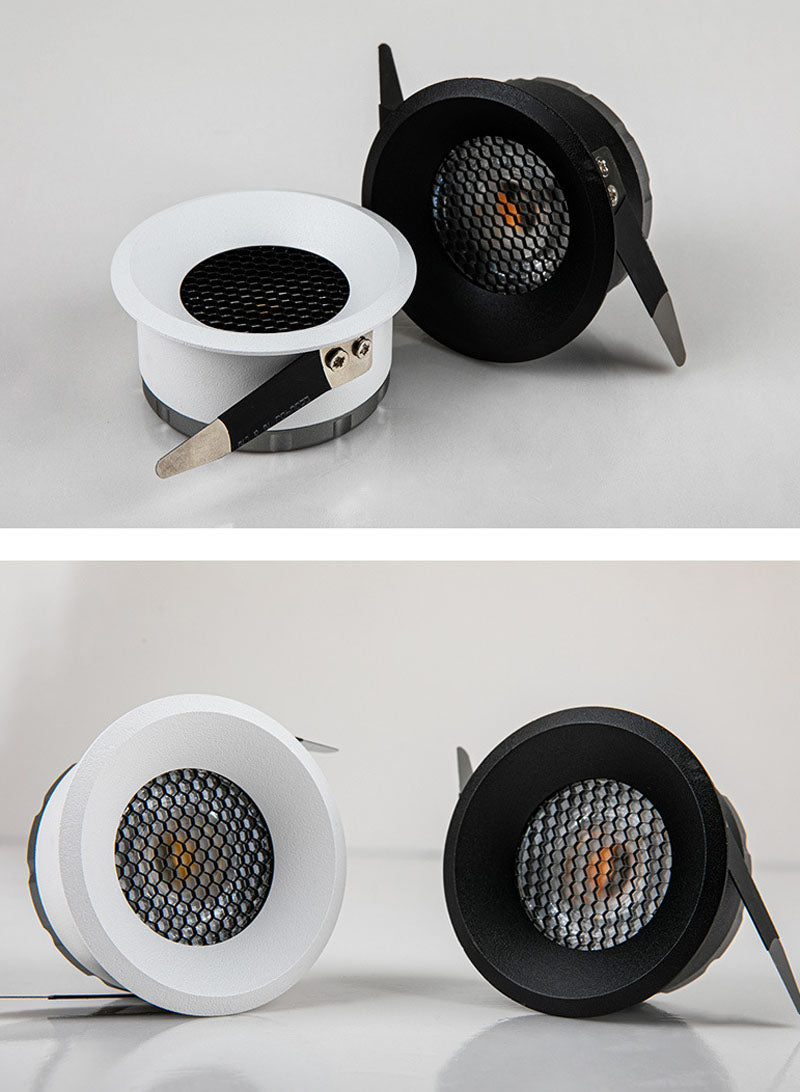 Dimmable Anti-Glare LED COB Recessed Downlight 110v 220v 5W 7W 9W 12W Round White Ceiling Spot Lights for Aisle Pic Background