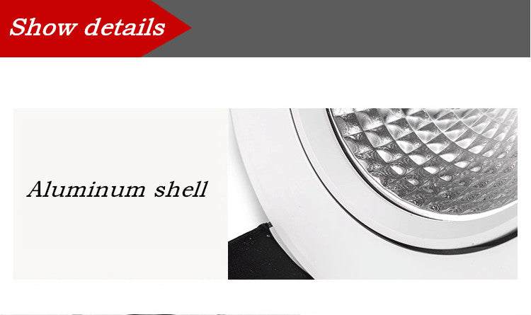 Dimmable Led downlight light COB Ceiling Spot Light 3w 5w 7w 9w 12w 15w 85-265V ceiling recessed Lights Indoor Lighting