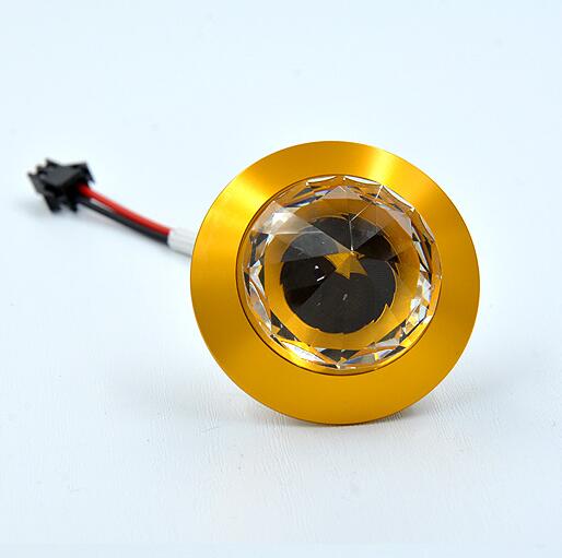 Crystal Mini LED Spot Light Cabinet Lamps AC85-265V 1W LED Recessed Ceiling LED Down Light Aluminum Indoor Light