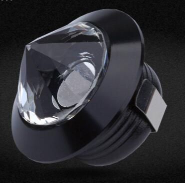 Crystal Mini LED Spot Light Cabinet Lamps AC85-265V 1W LED Recessed Ceiling LED Down Light Aluminum Indoor Light
