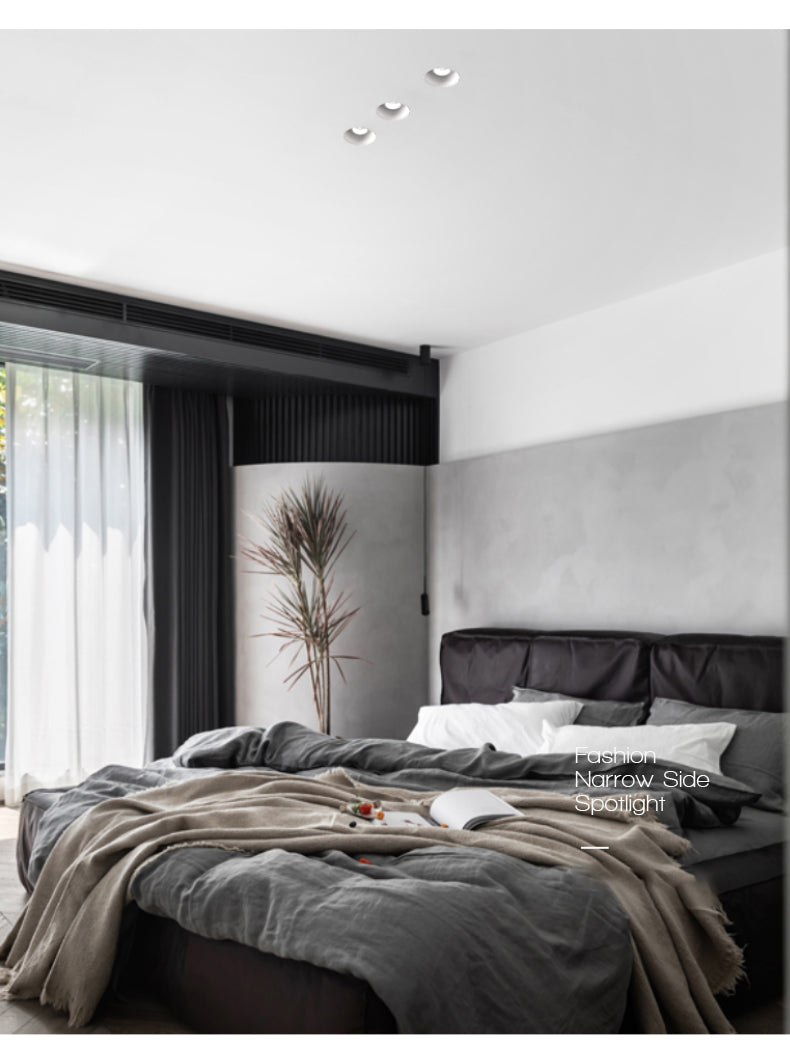 BRGT Borderless LED Spot Light Recessed Downlight Narrow Ceiling Lights Focus Lamp 220V For Kitchen Living Room Indoor Lighting