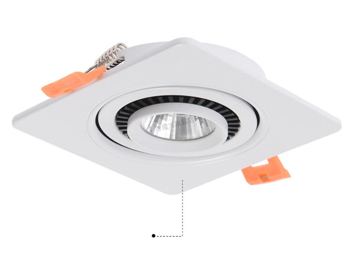 Dimmable Embedded Square Double LED Downlight 10w 14w 20w 30w White Shell Cob Ceiling Warm White AC85-265V