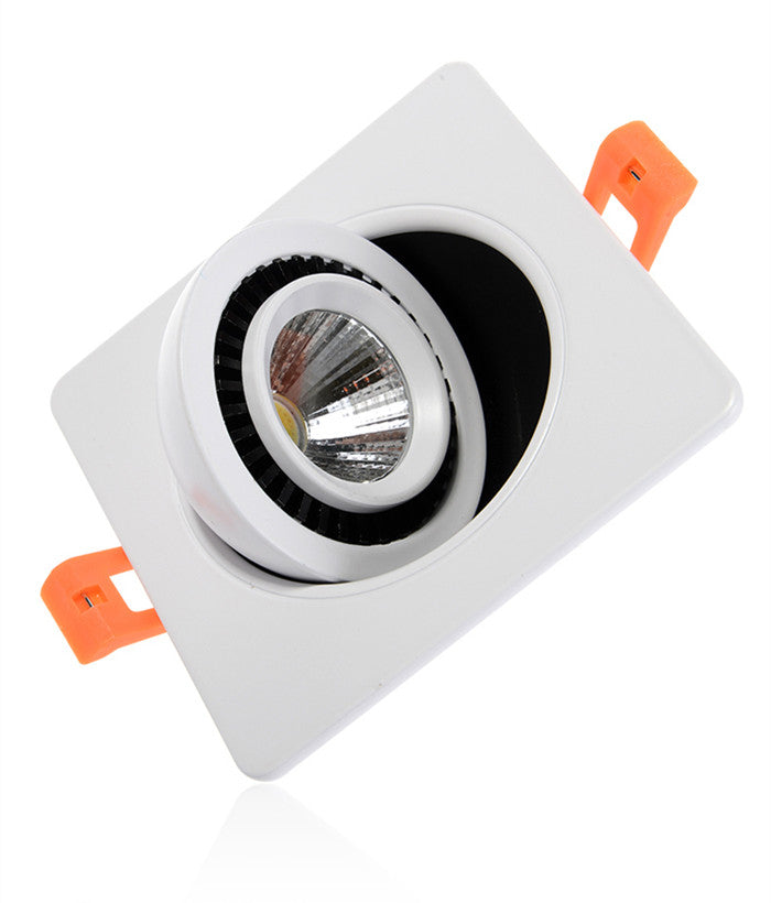 Dimmable Embedded Square Double LED Downlight 10w 14w 20w 30w White Shell Cob Ceiling Warm White AC85-265V
