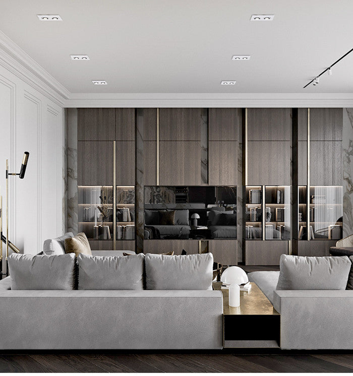 Dimmable Embedded Square Double LED Downlight 10w 14w 20w 30w White Shell Cob Ceiling Warm White AC85-265V