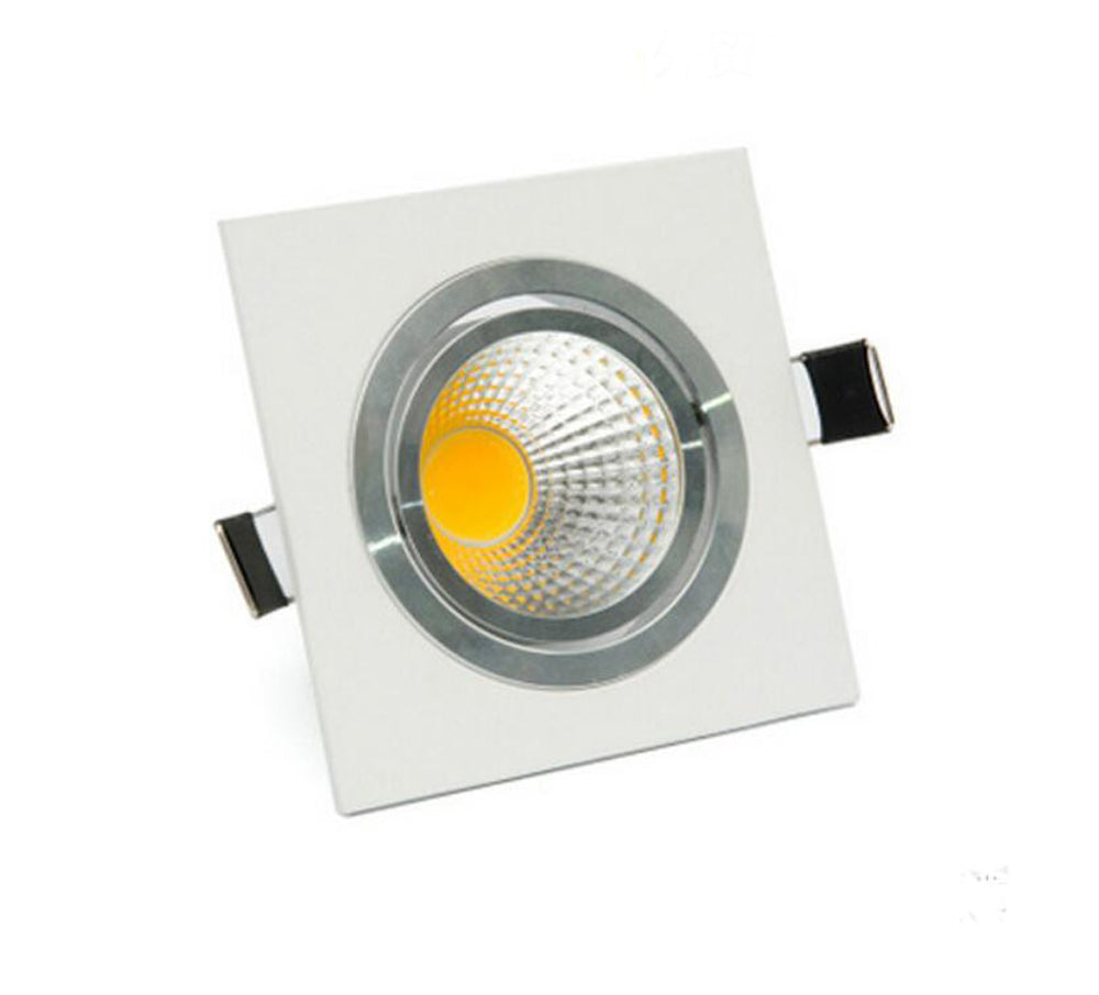 Square LED COB Downlight Recessed LED Dimmable 7W 9W 12W 15W LED Spot light decoration AC 110V 220V 85-265V Ceiling Lamp
