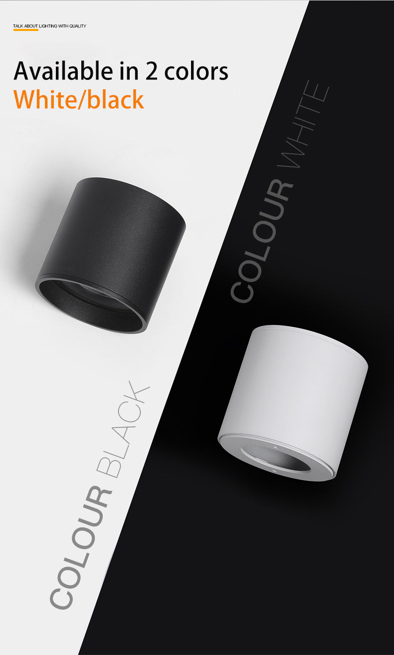 BRGT Led Spotlights Surface Mounted Downlight Living Room White Ceiling Focos Light Nordic Lighting For Kitchen Aisle AC85-265V warm light