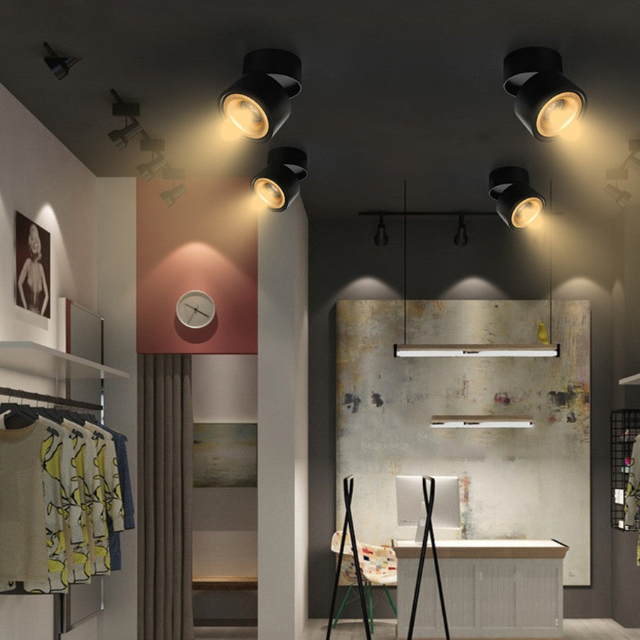 Surface Mounted LED Spot Light 360° Adjustable Ceiling Downlight Kitchen Living Room 10W 12W Shop Cabinet Light Wall Light