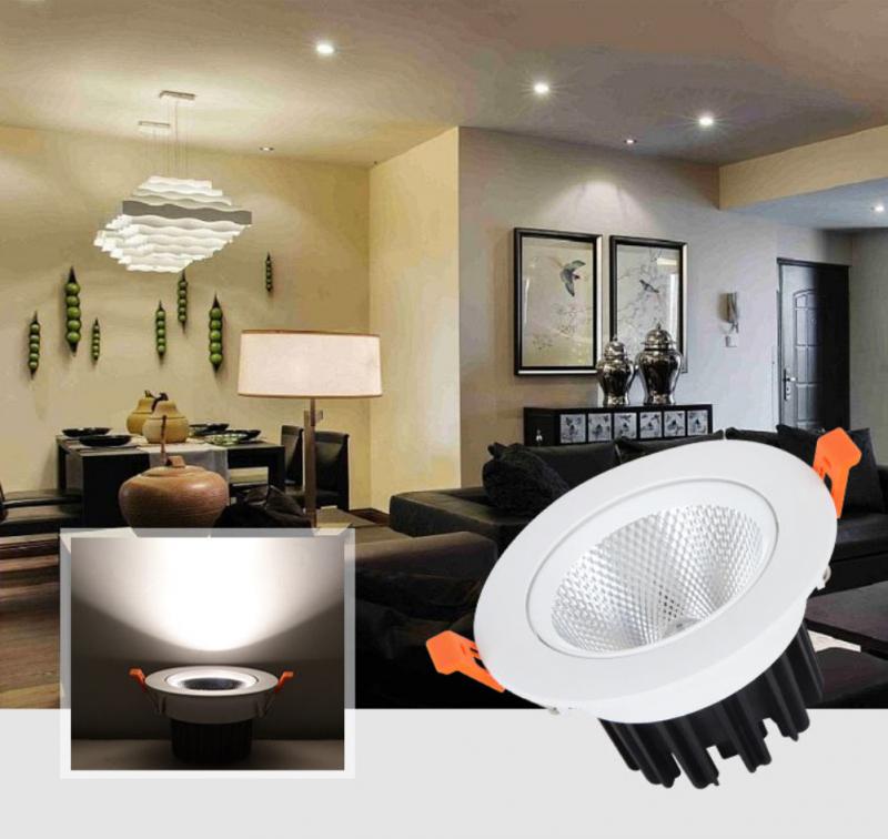 ZigBee Tuya Dual Color Temperature Smart Spotlight 12W LED Ceiling Downlight Light APP Remote Control Bedroom Indoor Lighting