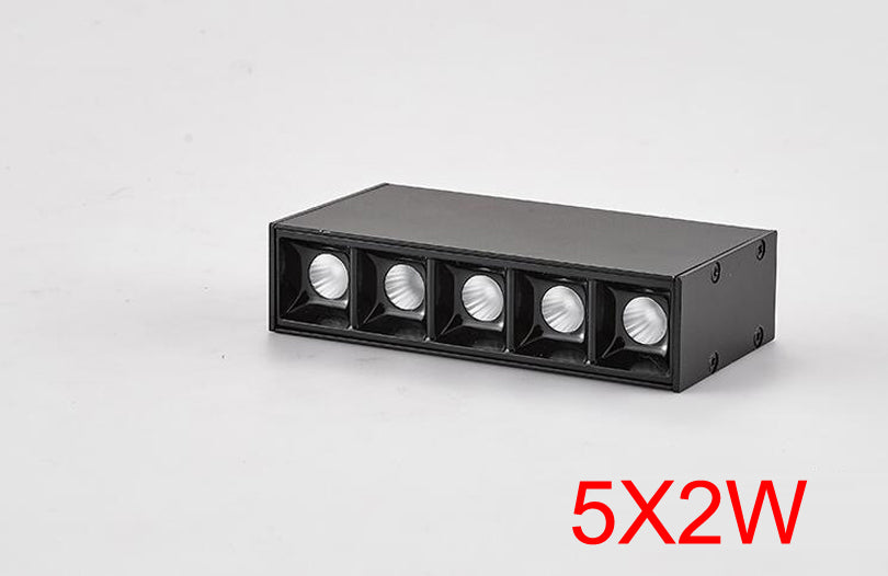 ONDENN 10W 20W 30W LED Spotlight AC85-265V LED Linear Downlight 5x2W 10x2W 15x2W LED Recessed Ceiling Lamps Line Spot Light