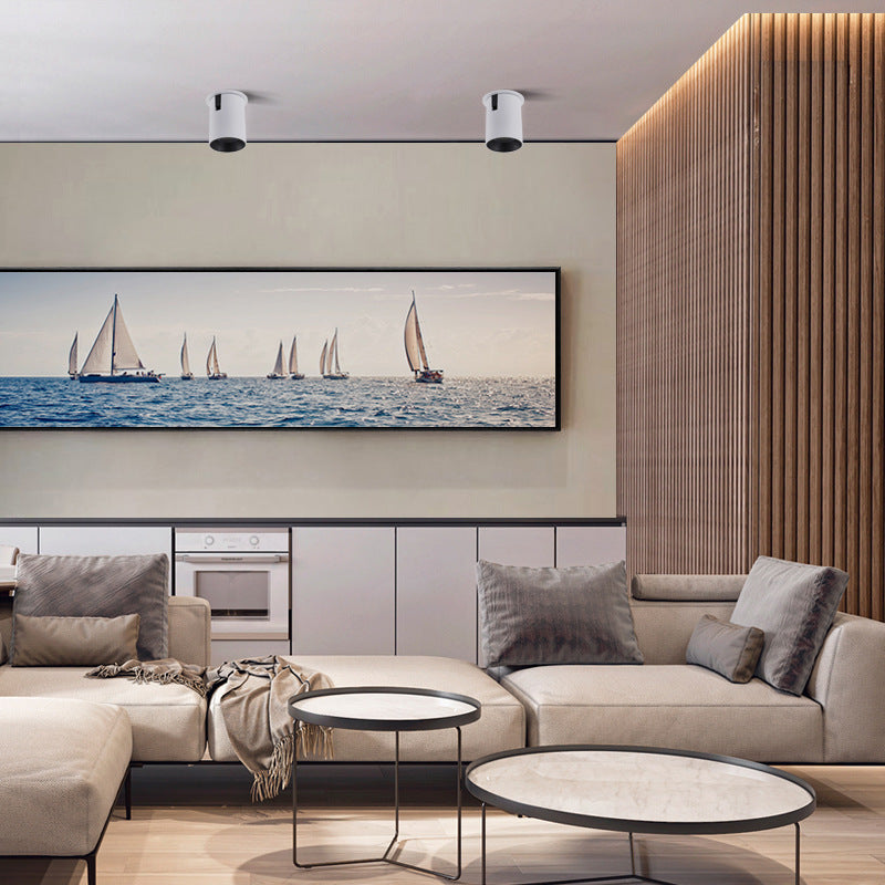 Nordic Foldable LED Ceiling Recessed Light 9W 12W LED Spot Lights Living room TV background wall Aisle Ceiling COB Downlight