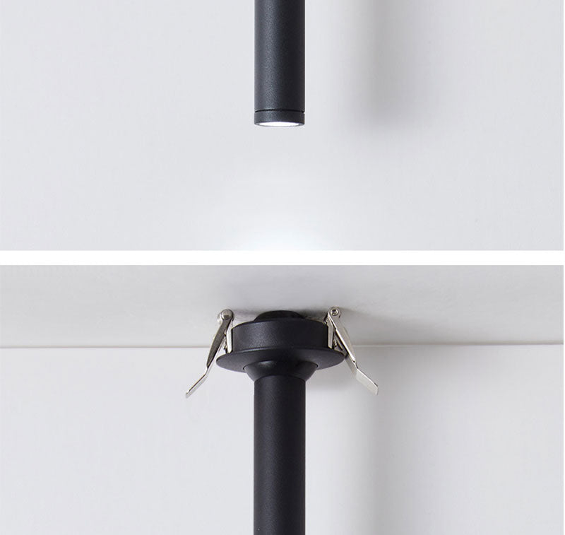 QIUBOSS Dimmable LED Spotlights AC220V Led Recessed Downlight Long Cylinder Ceiling lamp 7W Background Lighting Light for Indoor