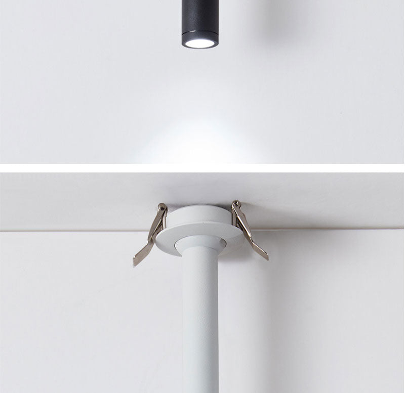 QIUBOSS Dimmable LED Spotlights AC220V Led Recessed Downlight Long Cylinder Ceiling lamp 7W Background Lighting Light for Indoor