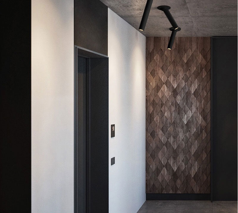 QIUBOSS Dimmable LED Spotlights AC220V Led Recessed Downlight Long Cylinder Ceiling lamp 7W Background Lighting Light for Indoor