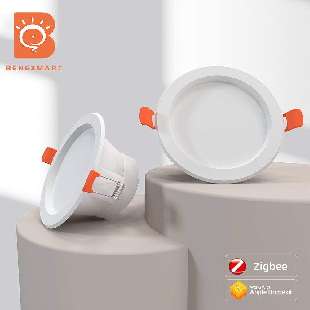 Benexmart Tuya Zigbee 5W 7W LED Ceiling Lamp RGBW Smart Dimmable Downlight Work with Zemismart Zigbee Hub Alexa Google Home