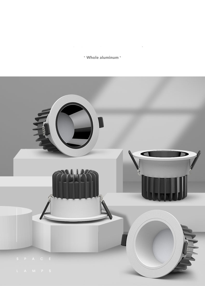 Saiyo LED Downlight SMD Recessed IP65 For Bathroom Hotel House Kitchen Embedded SMD Anti-glare Ceiling lamp