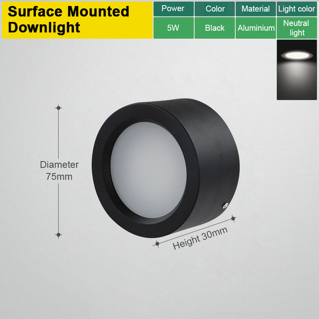 FLKL COB LED Downlight Spot Light 220V Spotlight Ceiling Surface Mounted 5/10/15/25W Led Lamp For Kitchen Indoor Lighting