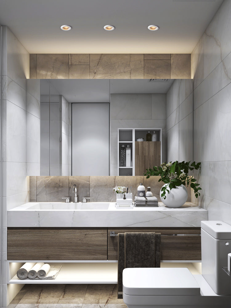 BRGT IP65 LED Spotlights Waterproof Downlight 5W9W12W Aluminum Ceiling Lamp Foco For Outdoor Kitchen Bathroom Indoor Lighting