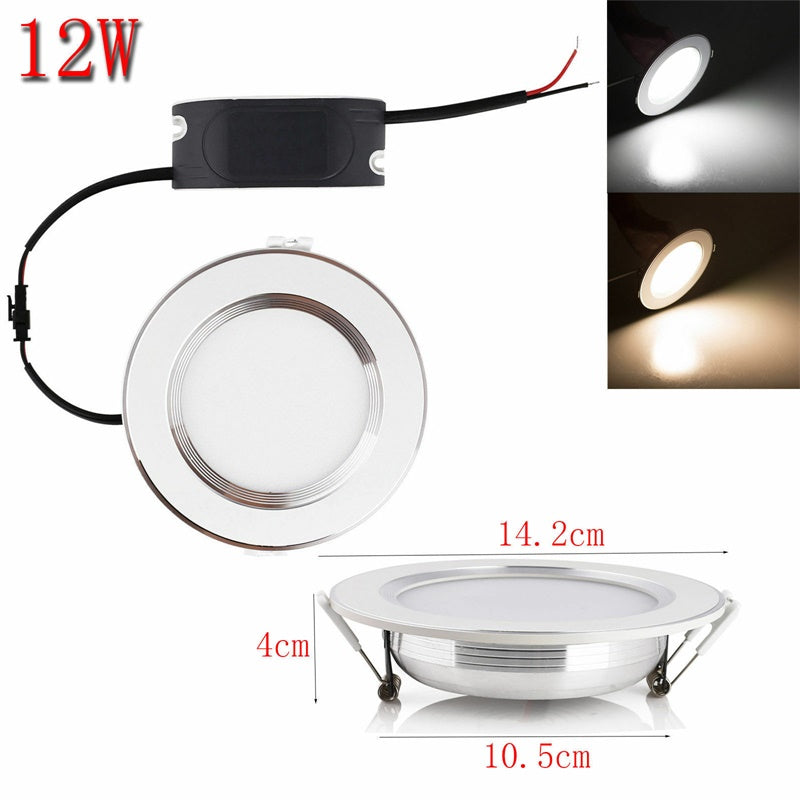 LED Recessed Ceiling Light Fixture Downlight Lamp + Driver Spotlight 6W 8W 10W 12W 15W 18W Lighting For Home Office Decoration