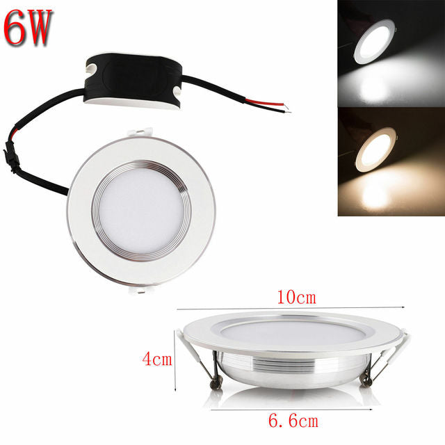 LED Recessed Ceiling Light Fixture Downlight Lamp + Driver Spotlight 6W 8W 10W 12W 15W 18W Lighting For Home Office Decoration