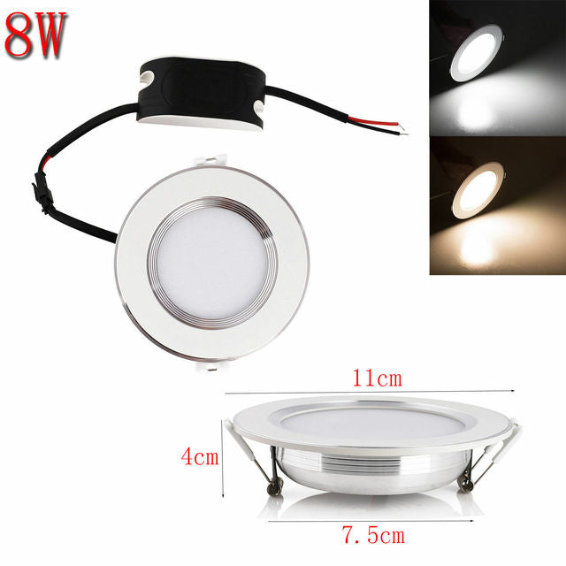 LED Recessed Ceiling Light Fixture Downlight Lamp + Driver Spotlight 6W 8W 10W 12W 15W 18W Lighting For Home Office Decoration