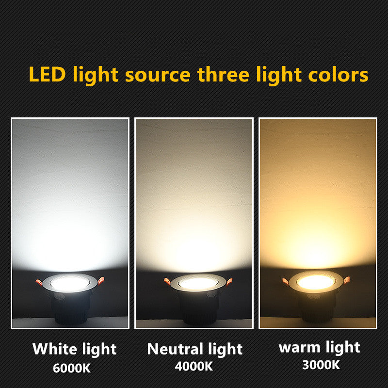 Dimmable Led downlight light COB Ceiling Spot Light 10w 20W 30W ceiling recessed Lights Indoor Lighting AC110V-220V