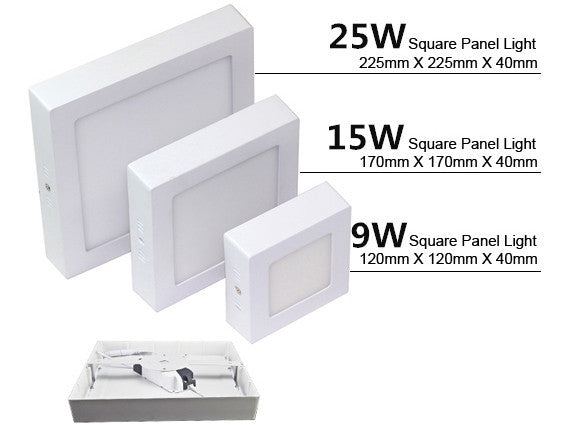 New Arrival Square SMD2835 LED Panel Lights 9W 15W 25W 30W Super Bright Surface Mounted LED Downlight