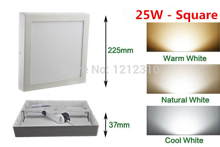 New Arrival Square SMD2835 LED Panel Lights 9W 15W 25W 30W Super Bright Surface Mounted LED Downlight