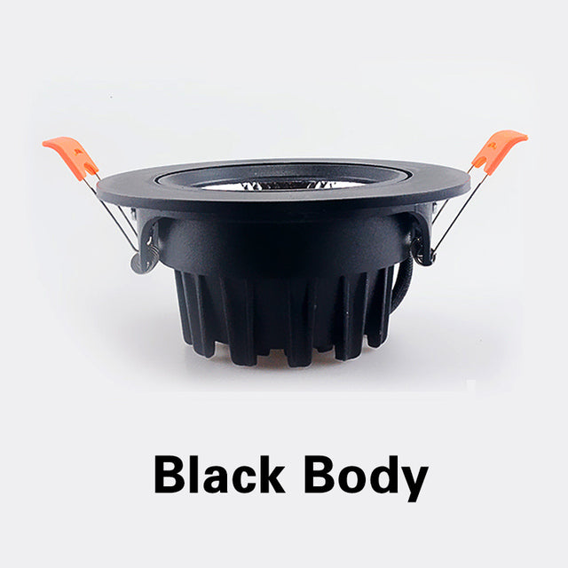 Dimmable LED Downlights AC90V-260V 5W 7W 9W 12W 15W 18W 24W COB Chip Recessed Ceiling Lamps Spot Lights For Home illumination