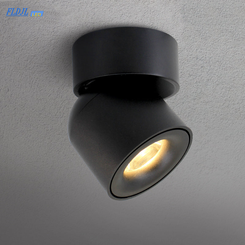 Led ceiling mounted downlight can be adjusted 90 degrees Nordic spotlight 7W 12W for indoor hall, living room AC 90-260V