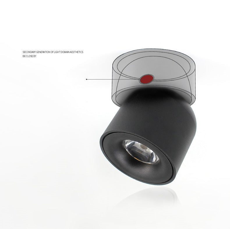 Led ceiling mounted downlight can be adjusted 90 degrees Nordic spotlight 7W 12W for indoor hall, living room AC 90-260V