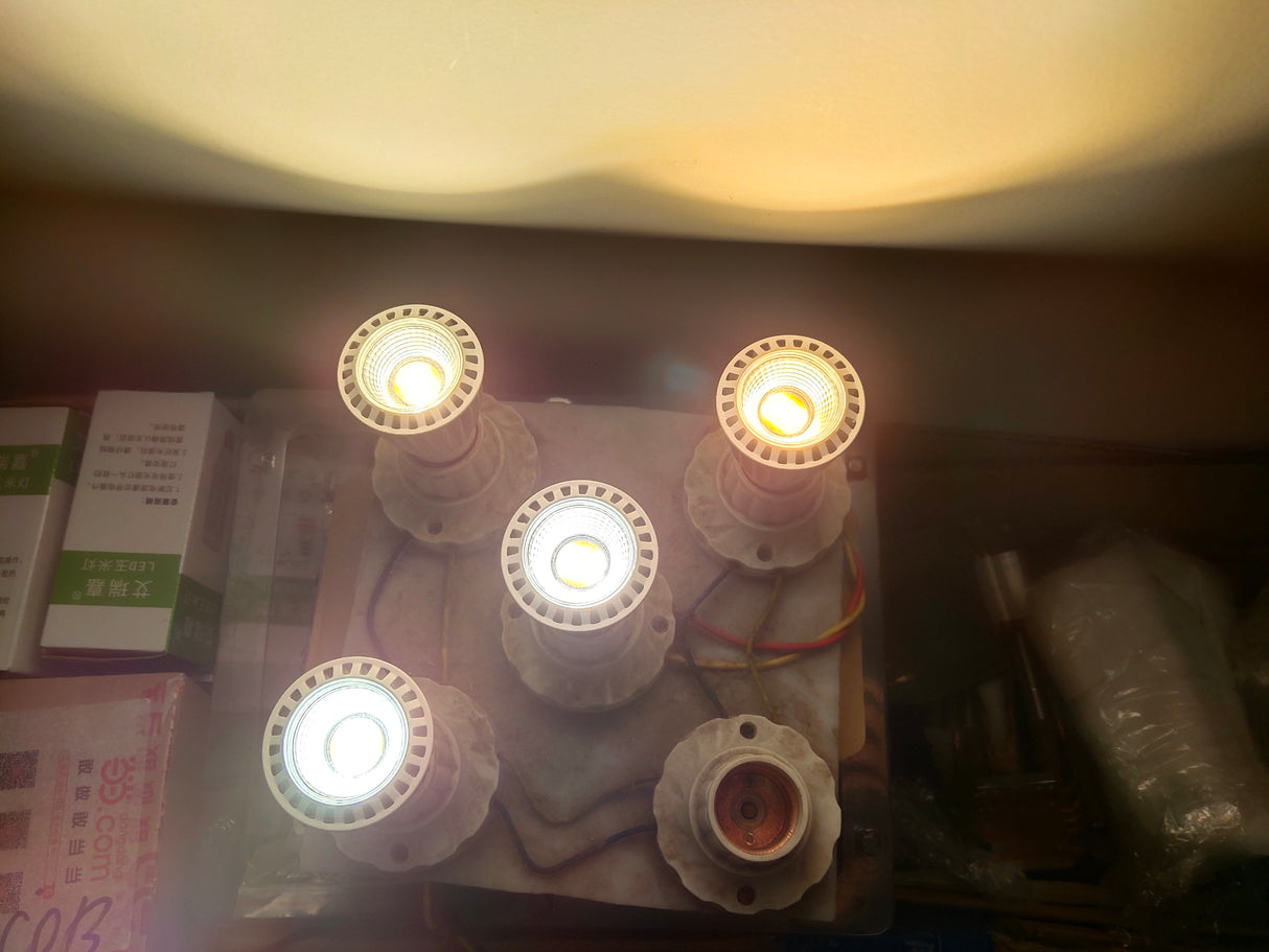 High CRI RA 95+ E27 7W COB LED Bulb Lamp LED Spotlight Downlight Lamp AC85V-265V Warm White 3000K for Dining Room Kitchen Coffee