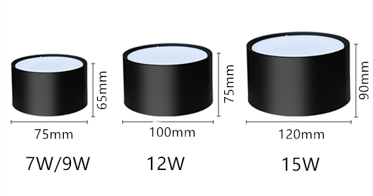 New LED COB Dimmable Downlights ac85-265V 7W 9W 12W 15W LED Ceiling Lamp Spot light pcs High quality Surface Mounted adjustment